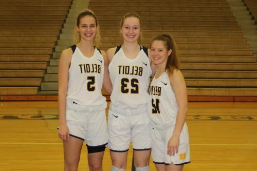 Hannah Welte, Addy Ciochon, 和 Liz Kalk (all class of 2024) have shot hoops together since they ...